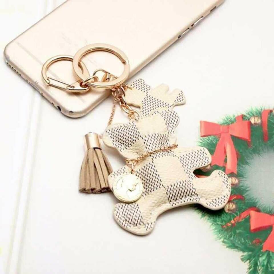 Patchwork Teddy Bear Bag Charm Keyring Keyrings Fashion Accessories Quirky Turkey Gifts