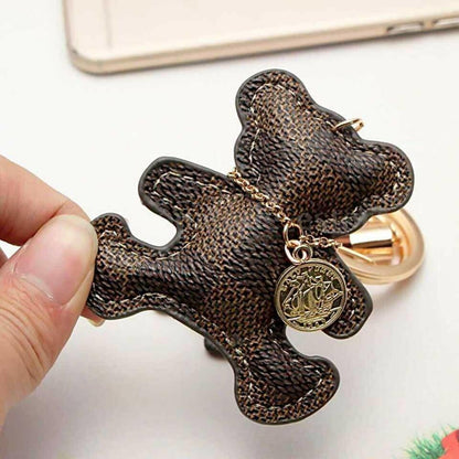 Patchwork Teddy Bear Bag Charm Keyring Keyrings Fashion Accessories Quirky Turkey Gifts