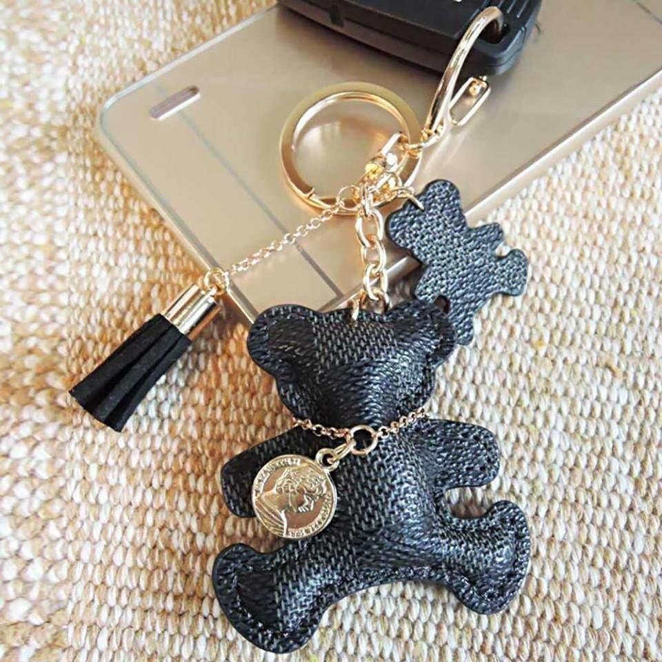 Patchwork Teddy Bear Bag Charm Keyring Keyrings Fashion Accessories Quirky Turkey Gifts