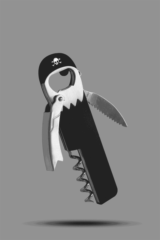 Pirate Style Classic Waiter's Friend Bottle Opener and Corkscrew Tools Gadgets SuckUK Quirky Turkey Gifts