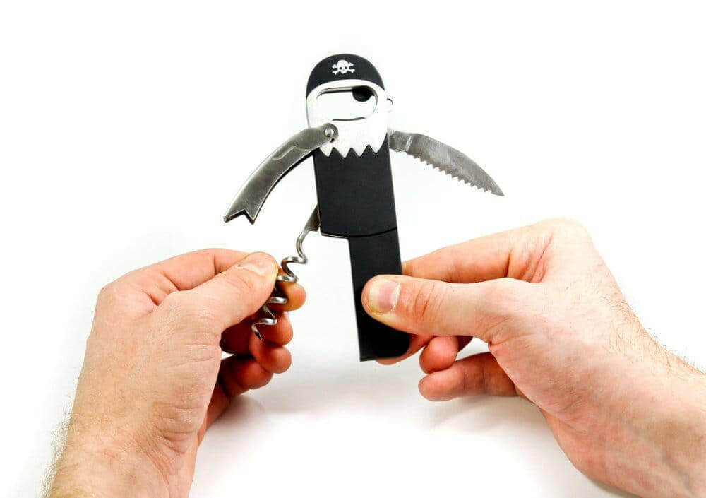 Pirate Style Classic Waiter's Friend Bottle Opener and Corkscrew Tools Gadgets SuckUK Quirky Turkey Gifts