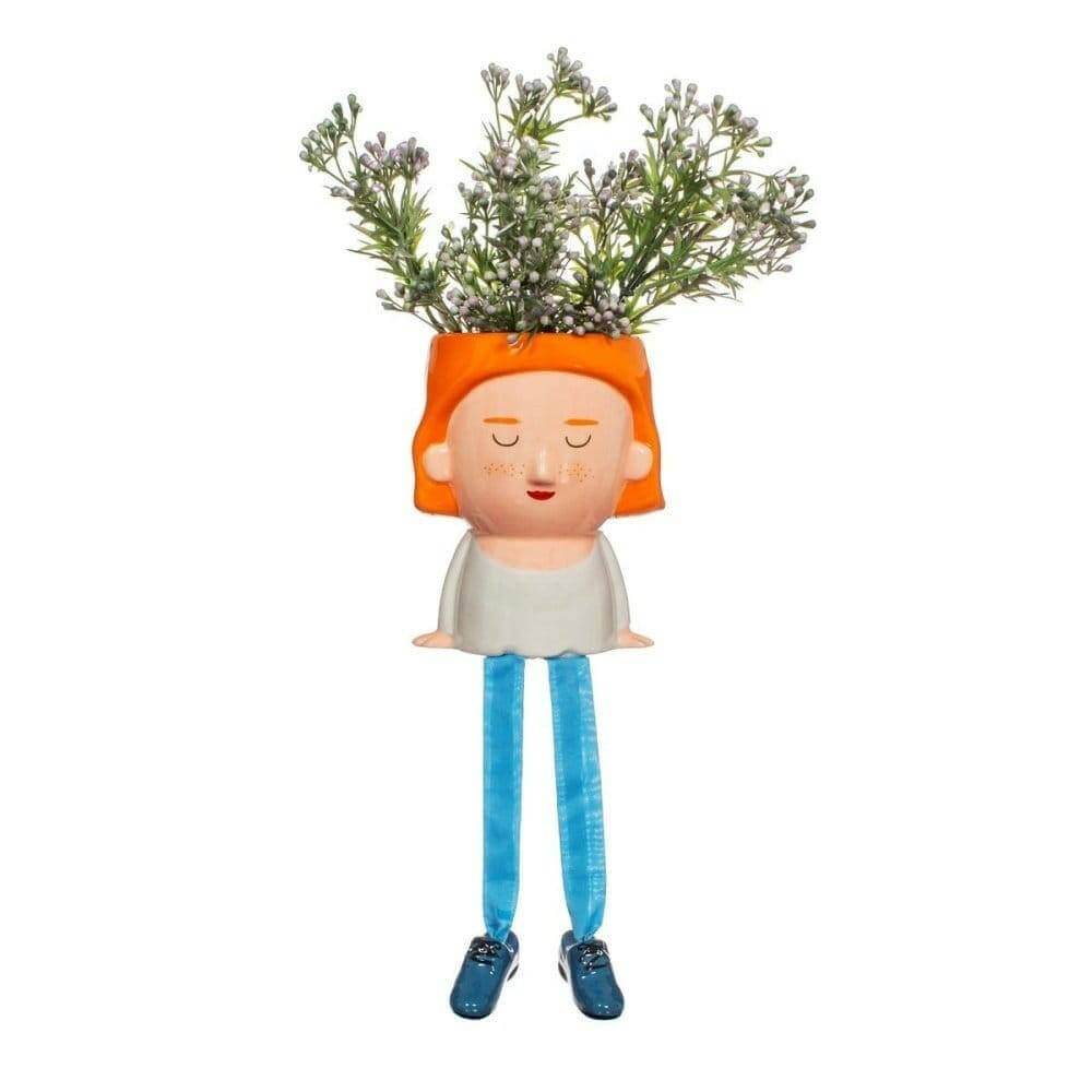 Plant Mum Planter with Dangling Legs & Blue Shoes Pots & Planters Sass and Belle Quirky Turkey Gifts
