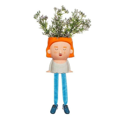 Plant Mum Planter with Dangling Legs & Blue Shoes Pots & Planters Sass and Belle Quirky Turkey Gifts