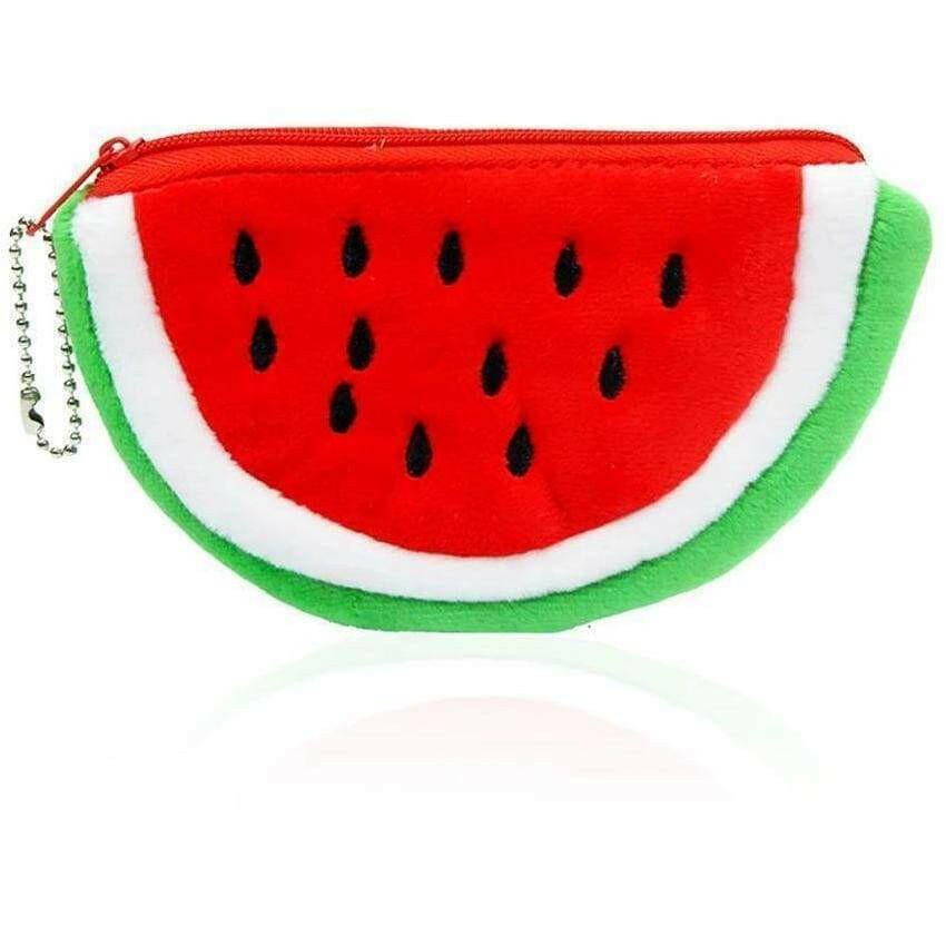 Plush Watermelon Zipped Coin Purses Bags & Pouches Fashion Accessories Quirky Turkey Gifts