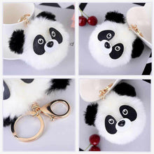 Panda Bear Pom Pom Keyring and Backpack Buddy Charm Keyrings Fashion Accessories Quirky Turkey Gifts