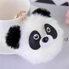 Panda Bear Pom Pom Keyring and Backpack Buddy Charm Keyrings Fashion Accessories Quirky Turkey Gifts