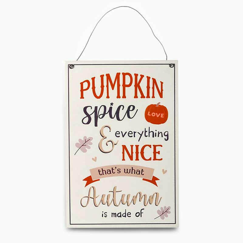 Pumpkin Spice 30cm Hanging Sign, Autumn-Scape, Halloween Plaque Halloween Sign Jones Home & Gifts Quirky Turkey Gifts