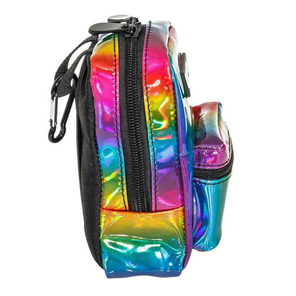 Rainbow Mini Backpack, Hands Free Bag For Small Stuff Mini Packs Echo Three Quirky Turkey Gifts