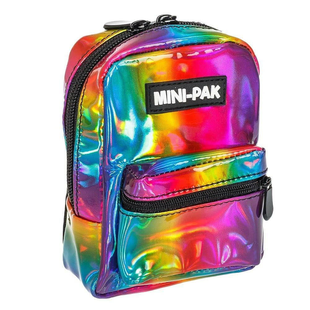 Rainbow Mini Backpack, Hands Free Bag For Small Stuff Mini Packs Echo Three Quirky Turkey Gifts