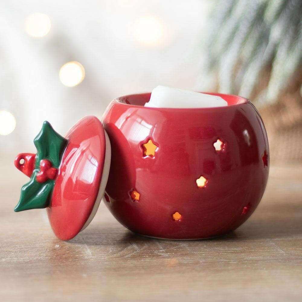 Red Bauble Oil Burner, Wax Melt Warmer Christmas Decor Home Fragrance Jones Home & Gifts Quirky Turkey Gifts