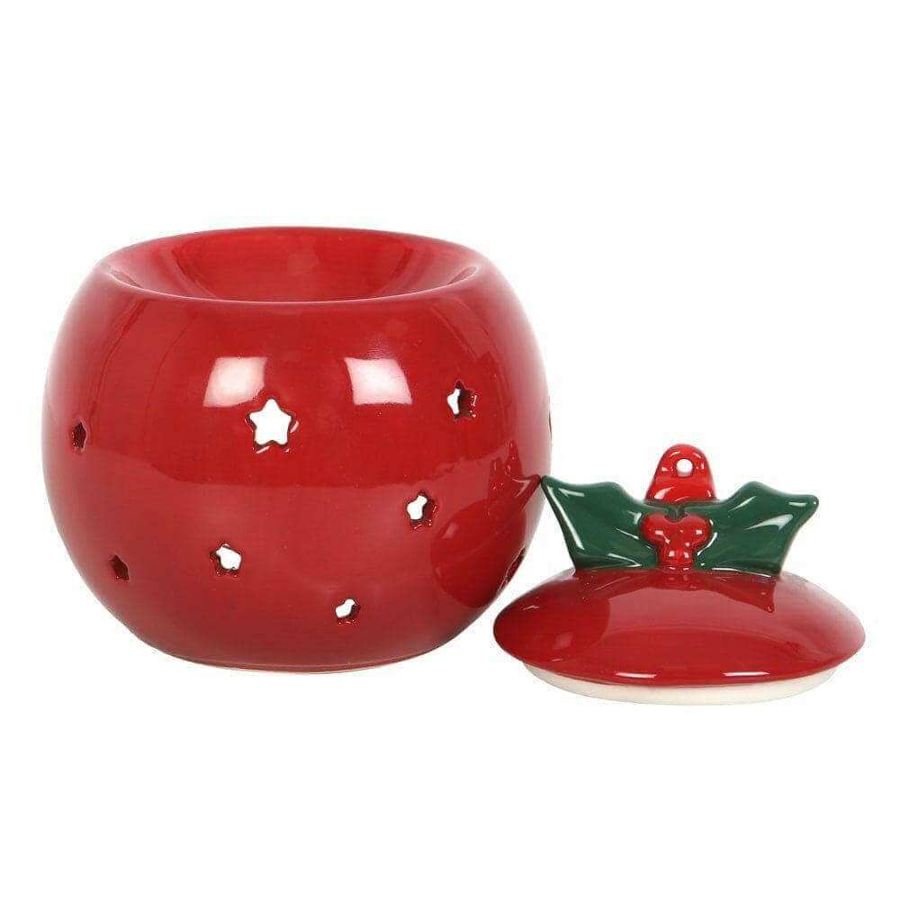 Red Bauble Oil Burner, Wax Melt Warmer Christmas Decor Home Fragrance Jones Home & Gifts Quirky Turkey Gifts