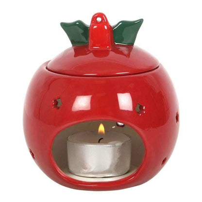 Red Bauble Oil Burner, Wax Melt Warmer Christmas Decor Home Fragrance Jones Home & Gifts Quirky Turkey Gifts