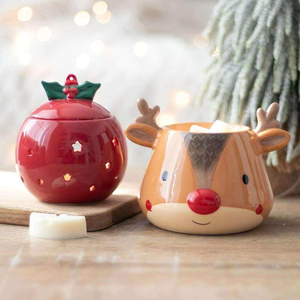 Red Bauble Oil Burner, Wax Melt Warmer Christmas Decor Home Fragrance Jones Home & Gifts Quirky Turkey Gifts