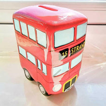 Red London Bus Retro Ceramic Money Box Money Box Puckator Quirky Turkey Gifts