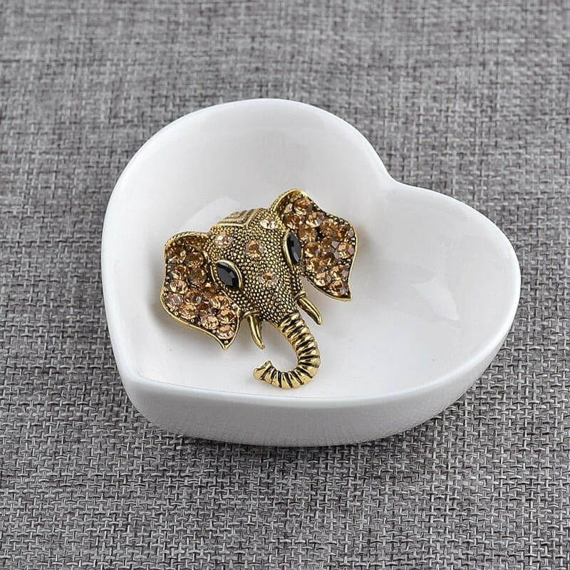 Retro Elephant Brooch Crystal Charm Brooches & Pin Badges Fashion Accessories Quirky Turkey Gifts