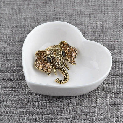 Retro Elephant Brooch Crystal Charm Brooches & Pin Badges Fashion Accessories Quirky Turkey Gifts