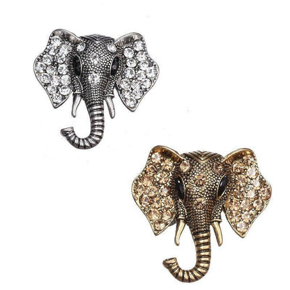 Retro Elephant Brooch Crystal Charm Brooches & Pin Badges Fashion Accessories Quirky Turkey Gifts