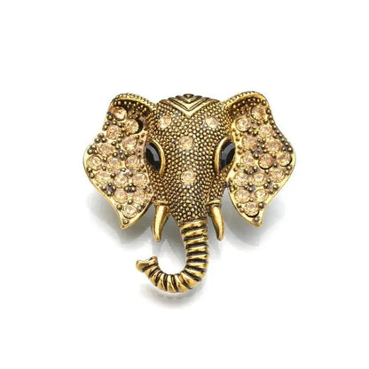 Retro Elephant Brooch Crystal Charm Brooches & Pin Badges Fashion Accessories Quirky Turkey Gifts