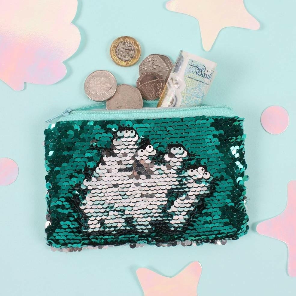 Reversible Sequins Mermaid Coin Purse with a Zip Closure Coin Purses Jones Home & Gifts Quirky Turkey Gifts