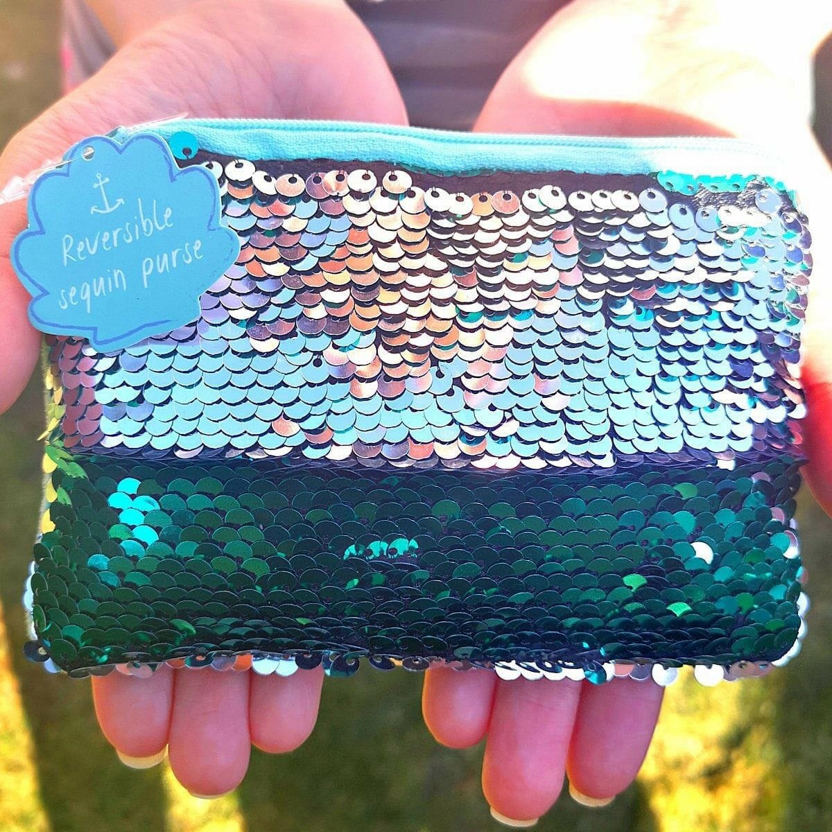 Reversible Sequins Mermaid Coin Purse with a Zip Closure Coin Purses Jones Home & Gifts Quirky Turkey Gifts