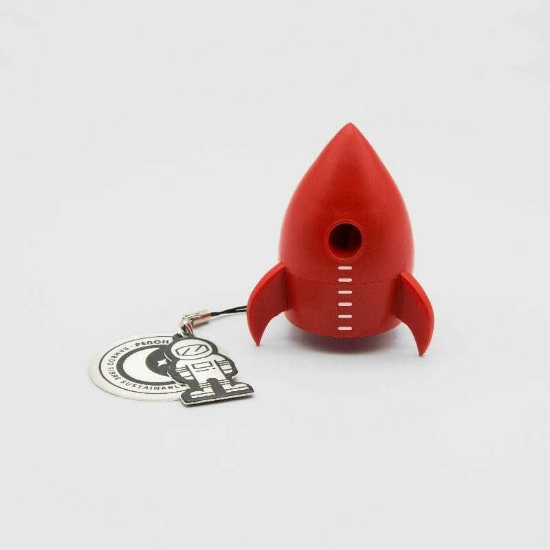 Rocket Pencil Sharpener with Keychain - Bamboo Material Pencil Sharpeners Luckies Quirky Turkey Gifts