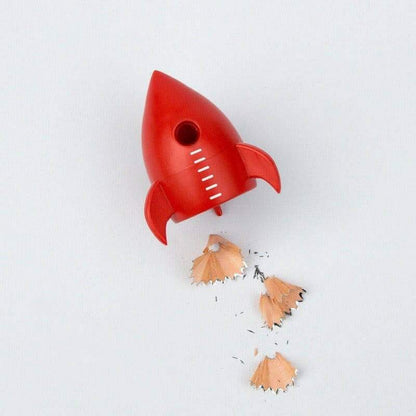 Rocket Pencil Sharpener with Keychain - Bamboo Material Pencil Sharpeners Luckies Quirky Turkey Gifts