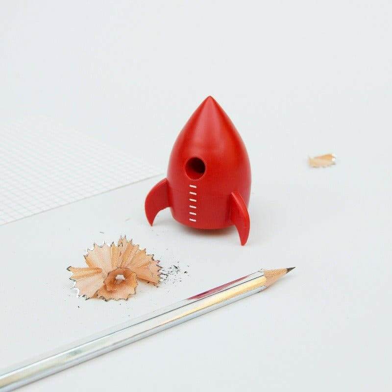 Rocket Pencil Sharpener with Keychain - Bamboo Material Pencil Sharpeners Luckies Quirky Turkey Gifts