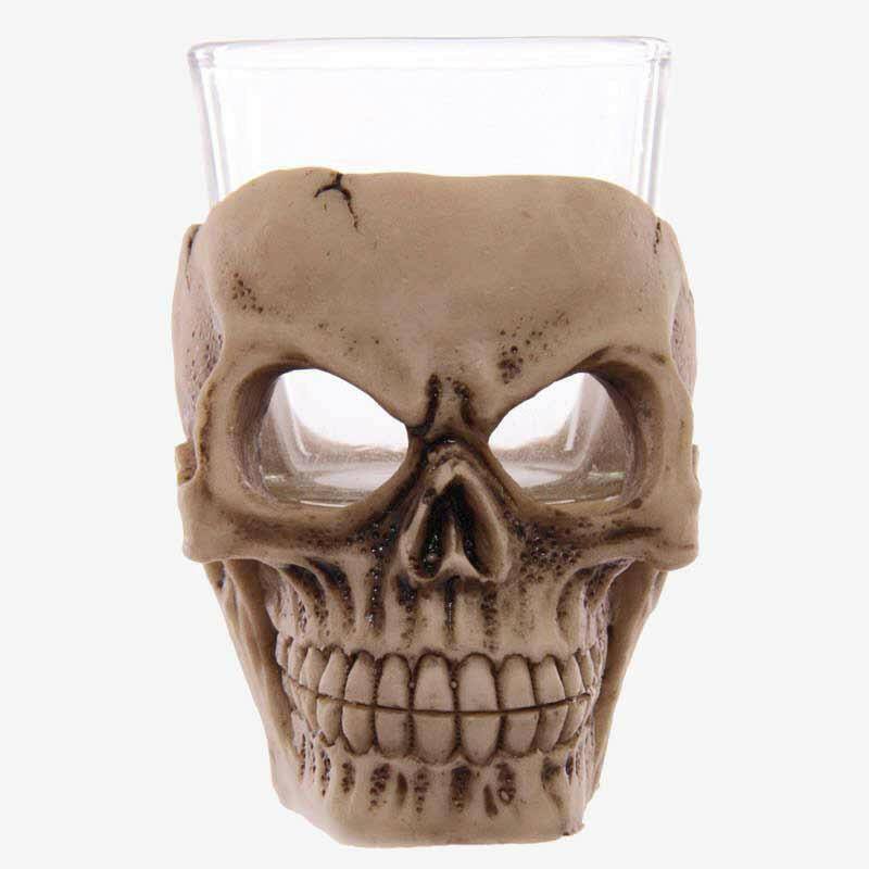 Skull Mini Shot Glass Drinking Glass Halloween Décor Drinkware Puckator Quirky Turkey Gifts
