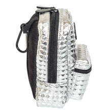 Silver Mini Backpack, Hands Free Bag For Small Stuff Mini Packs Echo Three Quirky Turkey Gifts
