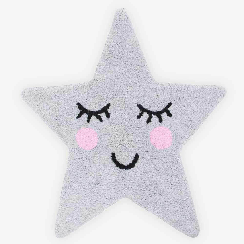 Sleep Tight On A Starry Night With Our Sweet Dreams Grey Star Rug Bedroom Rugs Sass and Belle Quirky Turkey Gifts