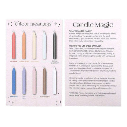 Spell Candles Box 12 Mixed Colours for Rituals and Magic Candles Spirit of equinox Quirky Turkey Gifts