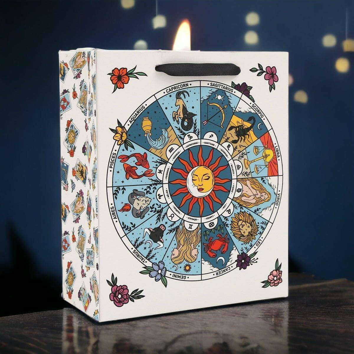 Sun and Moon Zodiac Designs Gift Bag with Astrological Signs Gift Bag Sil Quirky Turkey Gifts