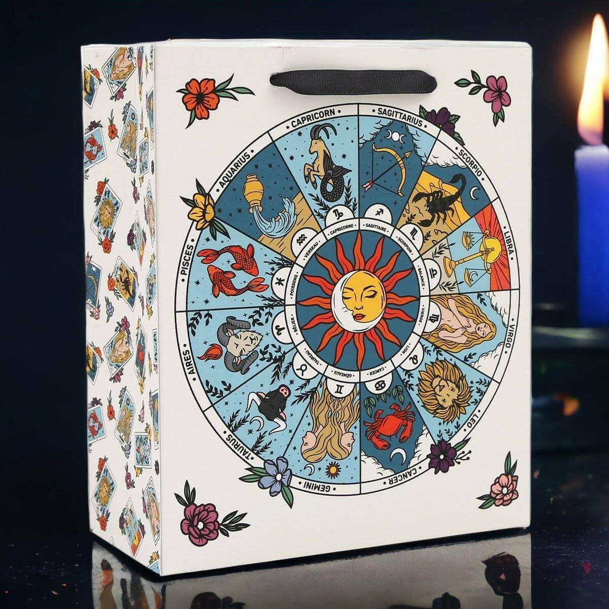 Sun and Moon Zodiac Designs Gift Bag with Astrological Signs Gift Bag Sil Quirky Turkey Gifts