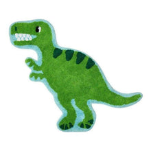 Kids T-Rex Dinosaur Bedroom Rug – Green Cotton Floor Mat (74 × 60cm) Rugs & Doormats Sass and Belle Quirky Turkey Gifts
