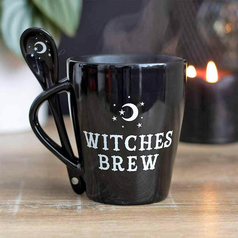Witches Brew Morning Potion Hocus Pocus Mugs with Spoons Mugs & Cups Spirit of equinox Quirky Turkey Gifts