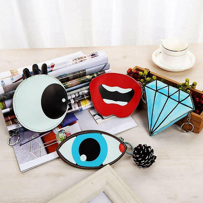 Womens Girls Large Coin Purse Novelty Fun Dimond Eye Shape Purses Purses and Wallets Fashion Accessories Quirky Turkey Gifts